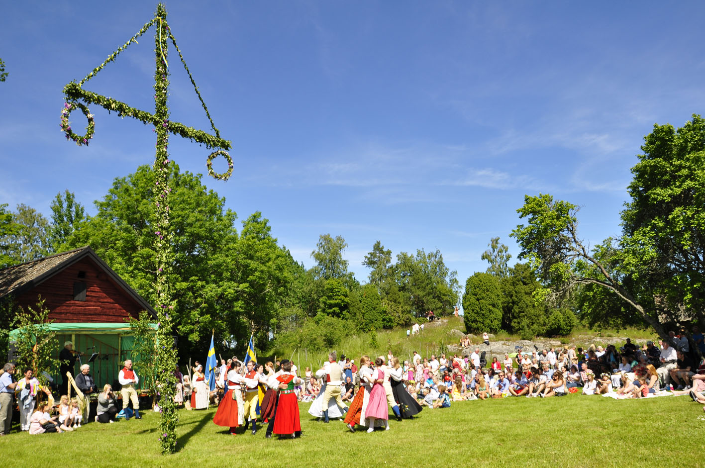 TORSTUNA, SWEDEN - JUNE 22 Unidentified people in folklore